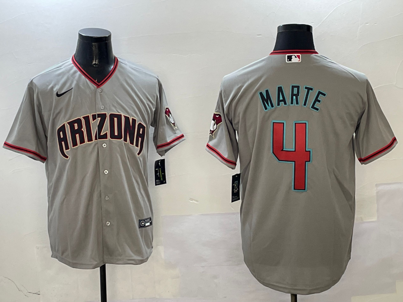 Men's Arizona Diamondbacks Ketel Marte #4 Gray Alternate Limited Jersey